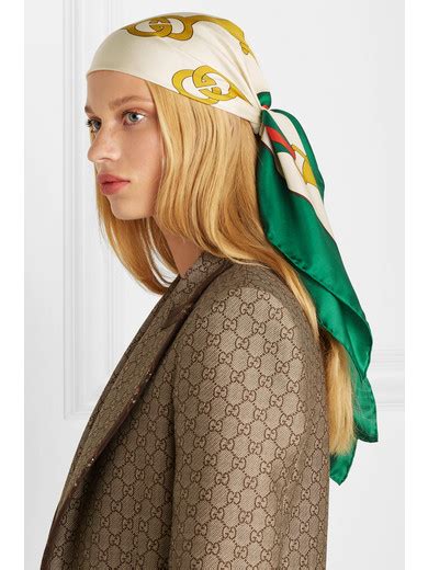 gucci fur scarves|gucci print head scarf.